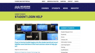 Student Portal Login Help - Melbourne Polytechnic