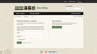 Log in | Zoo Shop