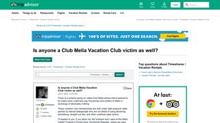 Is anyone a Club Melia Vacation Club victim as well? - Timeshares ...