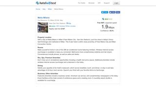 Melia Milano - Hotel WiFi Test