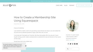 How to Create a Membership Site Using Squarespace - Elle & Company
