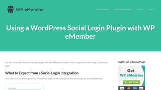 Using a WordPress Social Login Plugin with WP eMember