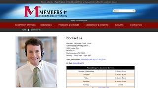 Contact Us | Members 1st Federal Credit Union