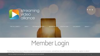 Member Login | Streaming Video Alliance