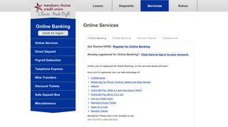 Online Services :: Members Choice of Central Texas CU