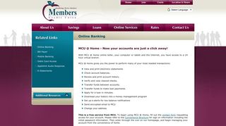 Members Credit Union - Online Banking