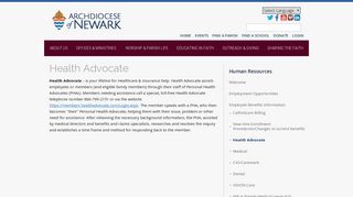 Health Advocate | Archdiocese of Newark