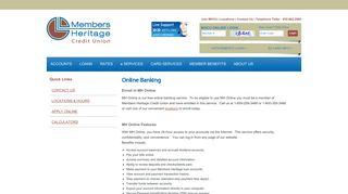 Online Banking :: Members Heritage Credit Union