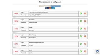 tushy.com - free accounts, logins and passwords