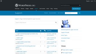 [MembershipWorks Login Connector] Support | WordPress.org