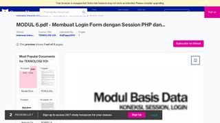 MODUL 6.pdf - Membuat Login Form dengan Session PHP dan ...