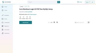 Cara Membuat Login Di PHP Dan MySQL Xamp - Scribd