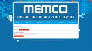 User account | MEMCO Staffing
