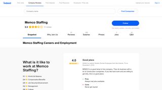 Memco Staffing Careers and Employment | Indeed.com