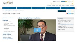 eCredentialing Portal and Application | Memorial Hermann