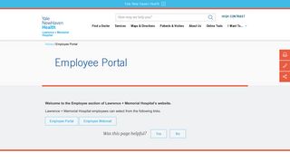 Employee Portal – Lawrence + Memorial Hospital