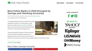 Best Online Banks in 2018 (Grouped by Savings and Checking ...