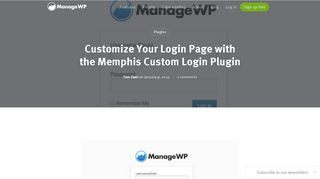 Customize Your Login Page with the Memphis Custom Login Plugin ...