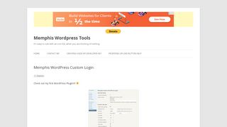 Memphis WordPress Custom Login | Memphis WordPress Tools