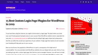 15 Best Custom Login Page Plugins for WordPress in 2019 - WPNeon