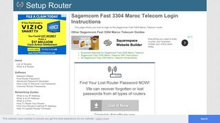 How to Login to the Sagemcom Fast 3304 Maroc Telecom - SetupRouter