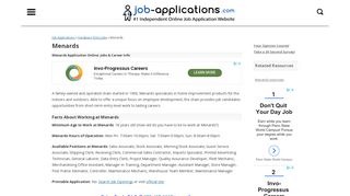 Menards Application, Jobs & Careers Online - Job-Applications.com