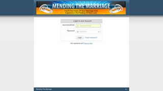 Please login - Mending The Marriage