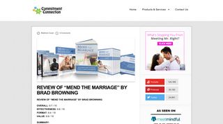 REVIEW OF “MEND THE MARRIAGE” BY BRAD BROWNING ...