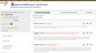 Browse the Latest Snapshot - support.mendeley.com :: My Account
