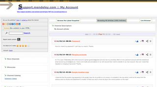 Channel Description - support.mendeley.com :: My Account