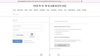 Sign In | Men's Wearhouse