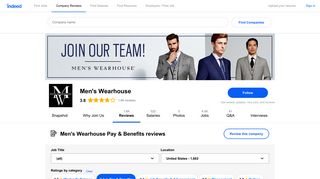 Working at Men's Wearhouse: 414 Reviews about Pay & Benefits ...