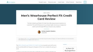 Men's Wearhouse Perfect Fit Credit Card Review | LendEDU