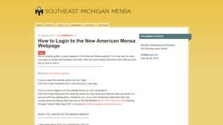 How to Login to the New American Mensa Webpage | Southeast ...