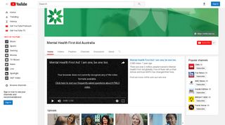 Mental Health First Aid Australia - YouTube