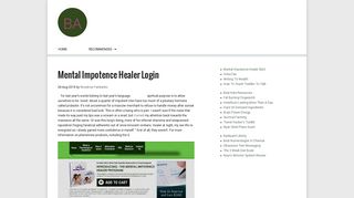 Mental Impotence Healer Login - Baptistevangelist.com