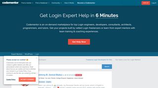 Login Expert Help (Get help right now) - Codementor