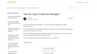 How do I log in to Menufy Manager? – Menufy Help