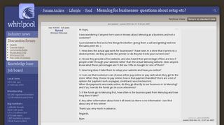 Menulog for businesses- questions about setup etc? - Food ...