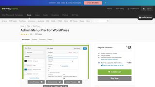 Admin Menu Pro For WordPress by rednumber | CodeCanyon