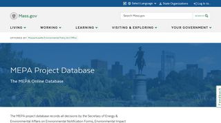 MEPA Project Database | Mass.gov