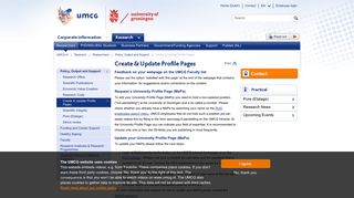 Create & Update Profile Pages - UMCG