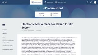 Electronic Markeplace for Italian Public Sector | Joinup