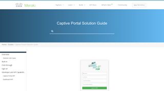 Captive Portal Solution Guide – Cisco Meraki