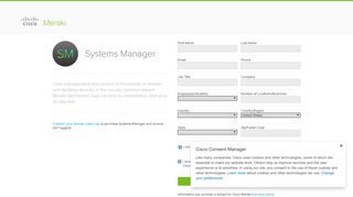 Cisco Meraki | Create Systems Manager Account