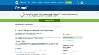Commerce Payment Method: Mercado Pago | Drupal.org