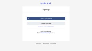 Sign up - Mercari: The Selling App