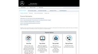 Payment Information - Mercedes-Benz Financial Services