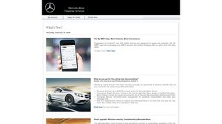 What's New - Mercedes-Benz Financial Services