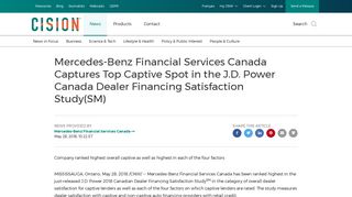 CNW | Mercedes-Benz Financial Services Canada Captures Top ...